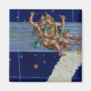 Vintage Sternkarte Zwillinge Magnet