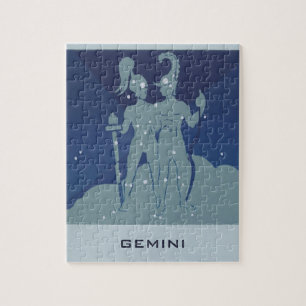 Vintage-Sternzeichen Astrologie Zwillinge Konstell Puzzle