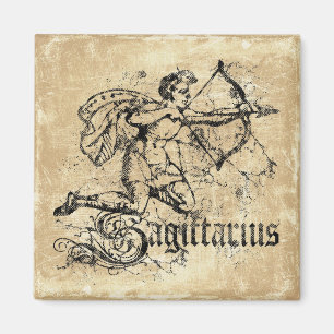 Vintage-Sternzeichen Schütze Magnet