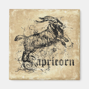 Vintage-Sternzeichen Steinbock Magnet