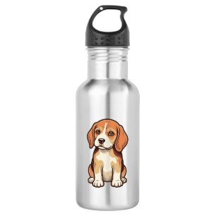 Vintage-Stich-Beagle-Welpe-Vektor-Art_1 Edelstahlflasche