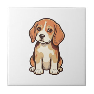 Vintage-Stich-Beagle-Welpe-Vektor-Art_1 Fliese