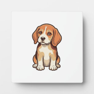 Vintage-Stich-Beagle-Welpe-Vektor-Art_1 Fotoplatte