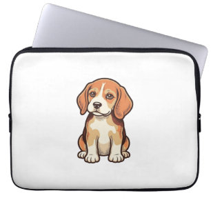 Vintage-Stich-Beagle-Welpe-Vektor-Art_1 Laptopschutzhülle