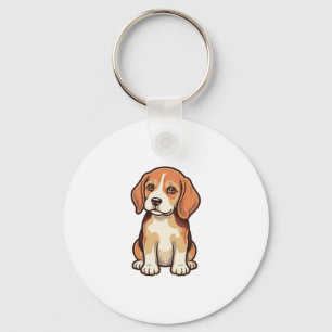 Vintage-Stich-Beagle-Welpe-Vektor-Art_1 Schlüsselanhänger