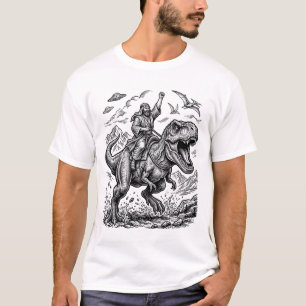 Vintage-Stich-Dinosaur-Reiter-Grafik-T-Shirt_1 T-Shirt