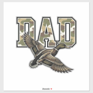 Vintage-Stich Duck Dad Camo Vektor-Shirt-Design Aufkleber