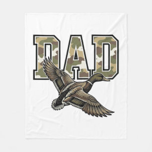 Vintage-Stich Duck Dad Camo Vektor-Shirt-Design Fleecedecke