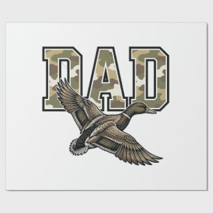 Vintage-Stich Duck Dad Camo Vektor-Shirt-Design Geschenkpapier