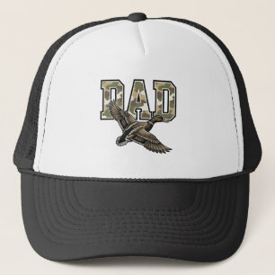 Vintage-Stich Duck Dad Camo Vektor-Shirt-Design Truckerkappe