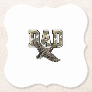 Vintage-Stich Duck Dad Camo Vektor-Shirt-Design Untersetzer