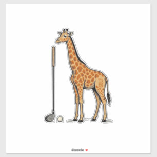 Vintage-Stich Giraffe Golf Vektor T-Shirt Desi Aufkleber