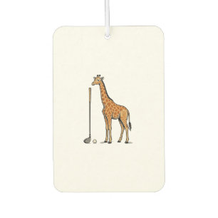 Vintage-Stich Giraffe Golf Vektor T-Shirt Desi Autolufterfrischer