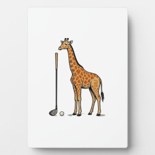 Vintage-Stich Giraffe Golf Vektor T-Shirt Desi Fotoplatte