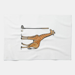 Vintage-Stich Giraffe Golf Vektor T-Shirt Desi Geschirrtuch