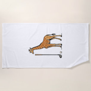 Vintage-Stich Giraffe Golf Vektor T-Shirt Desi Strandtuch