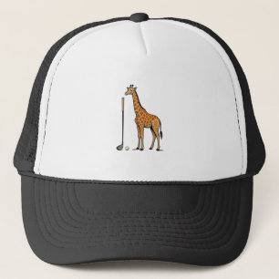 Vintage-Stich Giraffe Golf Vektor T-Shirt Desi Truckerkappe