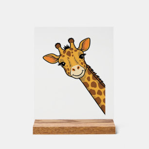 Vintage-Stich Giraffe-Shirt-Design_1 Acrylschild