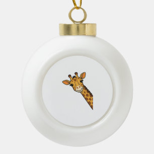 Vintage-Stich Giraffe-Shirt-Design_1 Keramik Kugel-Ornament