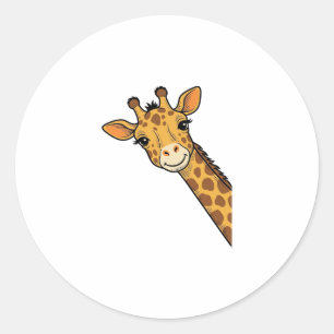 Vintage-Stich Giraffe-Shirt-Design_1 Runder Aufkleber