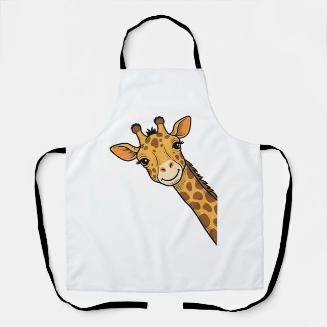 Vintage-Stich Giraffe-Shirt-Design_1 Schürze (Vorderseite)