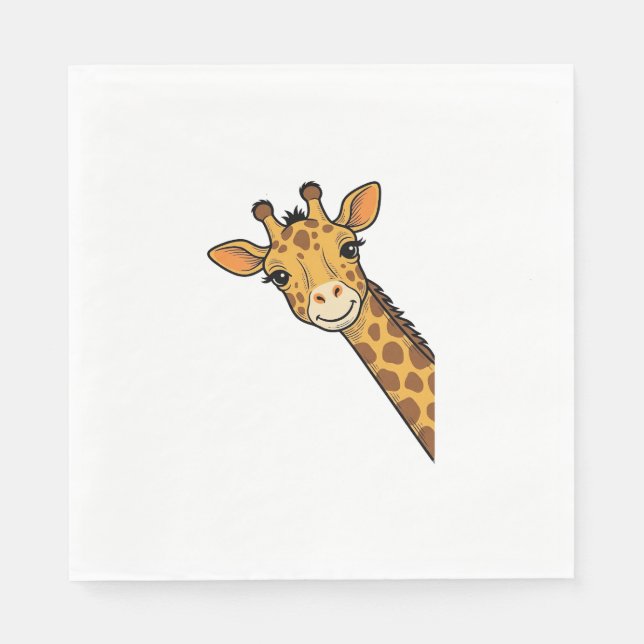 Vintage-Stich Giraffe-Shirt-Design_1 Serviette (Vorderseite)