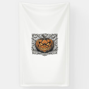 Vintage-Stich Halloween-Kürbis-Shirt-Design_1 Banner