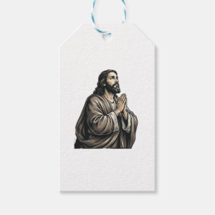 Vintage-Stich Mann betend religiöses Shirt Desi Geschenkanhänger