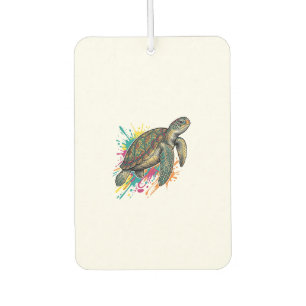 Vintage-Stich-Schildkröte-Farbsplash-Shirt_1 Autolufterfrischer