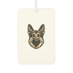 Vintage-Stich-Shepherd-Hund-Vektordesign_1 Autolufterfrischer