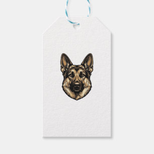 Vintage-Stich-Shepherd-Hund-Vektordesign_1 Geschenkanhänger