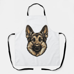 Vintage-Stich-Shepherd-Hund-Vektordesign_1 Schürze