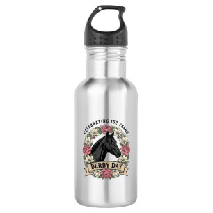 Vintage-Stichflamme-Pferd-Grafikdesign Edelstahlflasche