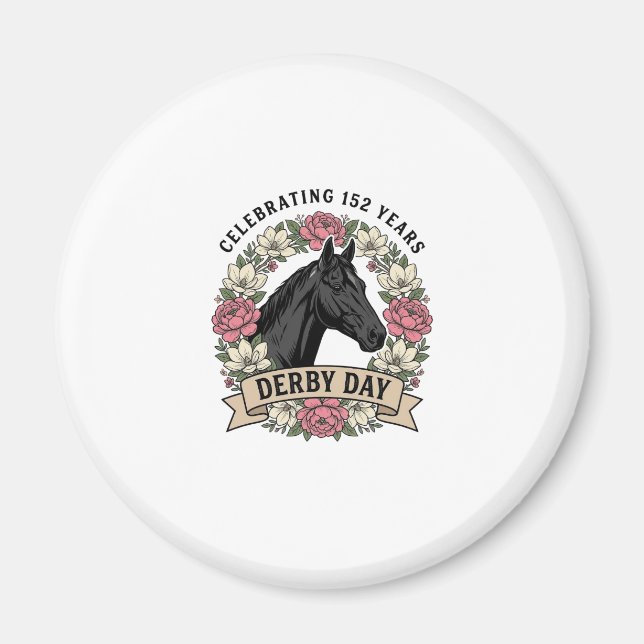 Vintage-Stichflamme-Pferd-Grafikdesign Magnet (Vorne)