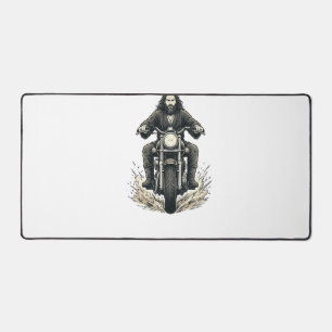 Vintage-Stichmotorradfahrer-Vektor-Design_1 Schreibtischunterlage