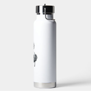 Vintage-Stichzeichnung Aufbäumendes Pferd Vektor-D Trinkflasche