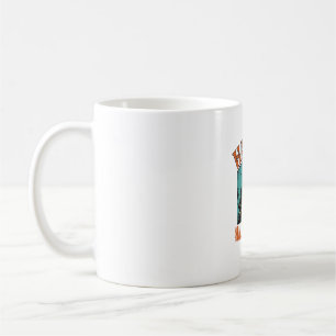 Vintage-Stichzeichnung Frohes Halloween Spukhaus D Kaffeetasse