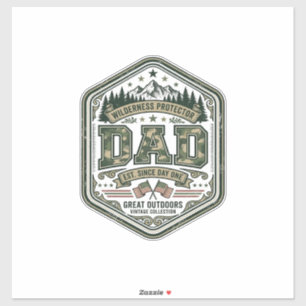 Vintage-Stickerei Dad Mountain Abzeichen Shirt Des Aufkleber