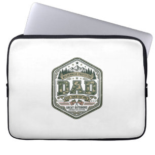 Vintage-Stickerei Dad Mountain Abzeichen Shirt Des Laptopschutzhülle