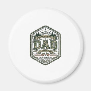 Vintage-Stickerei Dad Mountain Abzeichen Shirt Des Magnet