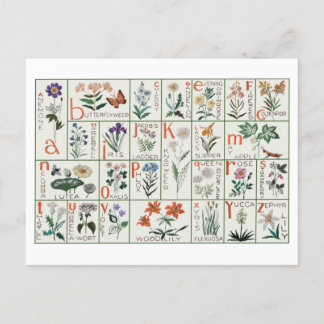 Vintage Stickmustertücher | WILDBLUMEN Postkarte