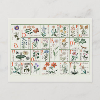 Vintage Stickmustertücher | WILDBLUMEN Postkarte
