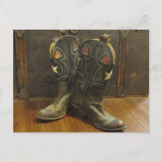 Vintage Stiefel Postkarte