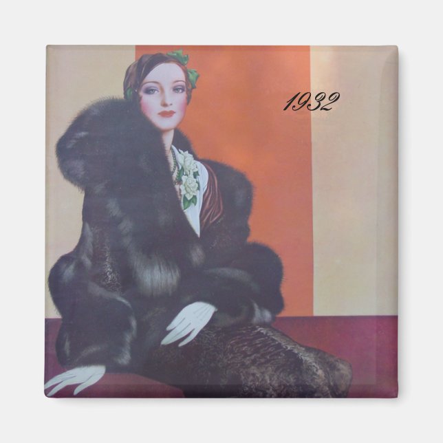 Vintage-Stil 1932 Magnet (Vorne)