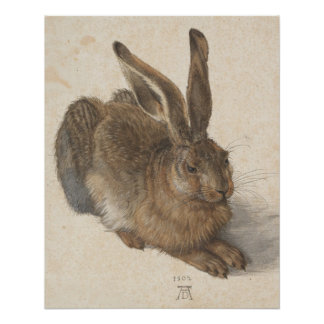 Vintage-Stil Albrecht Dürer - Hase Acryl Poster