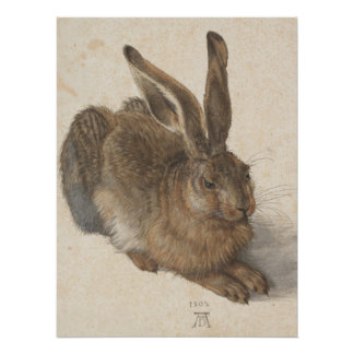 Vintage-Stil Albrecht Dürer - Hase Acryl Poster
