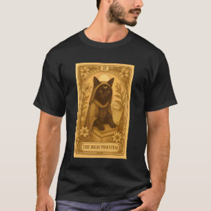 Vintage-Stil Die Hohepriesterin Black Cat Tarot C T-Shirt