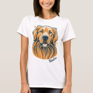 Vintage-Stil Golden Retriever T-Shirt