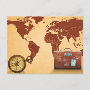 Vintage-Stil, Karte der Welt Druck