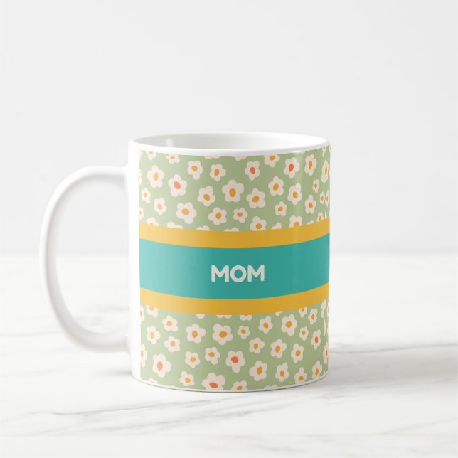 Vintage-Stil-Mutter-Design, Blumenmuster Kaffeetasse (Links)